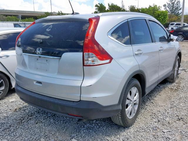 2HKRM3H78EH523288 - 2014 HONDA CR-V EXL SILVER photo 4