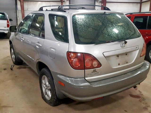 JT6HF10U2X0043606 - 1999 LEXUS RX 300 SILVER photo 3