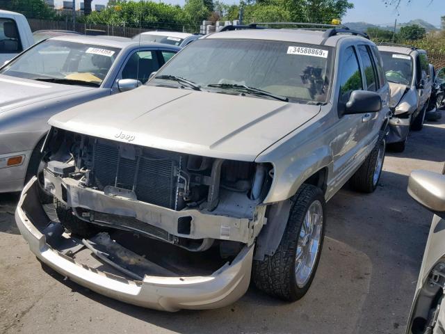 1J8GX58N84C353140 - 2004 JEEP GRAND CHER BEIGE photo 2