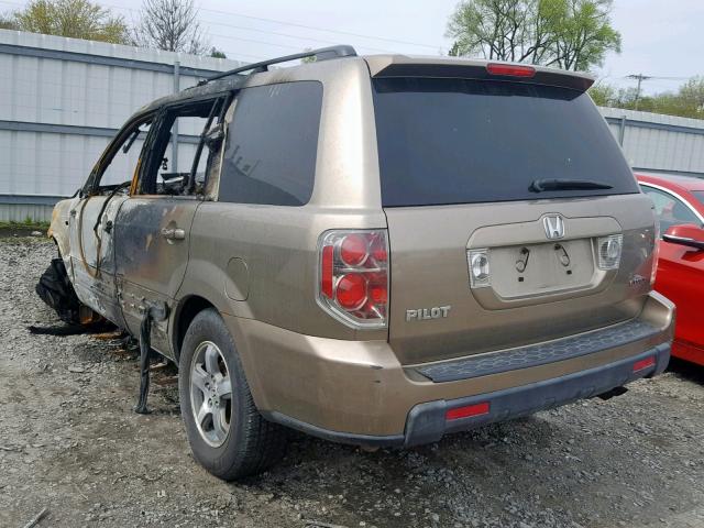 5FNYF18498B029346 - 2008 HONDA PILOT EX TAN photo 3