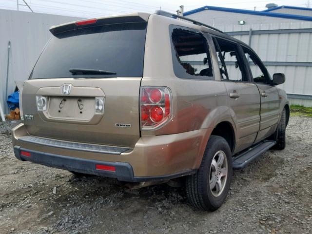 5FNYF18498B029346 - 2008 HONDA PILOT EX TAN photo 4