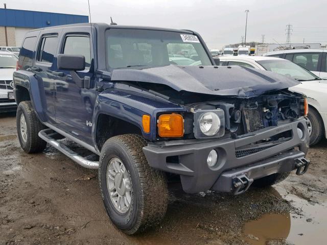 5GTDN13E978252561 - 2007 HUMMER H3 BLUE photo 1