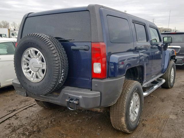 5GTDN13E978252561 - 2007 HUMMER H3 BLUE photo 4