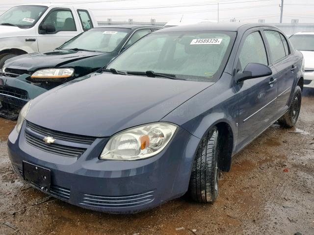 1G1AT58H897225248 - 2009 CHEVROLET COBALT LT BLUE photo 2