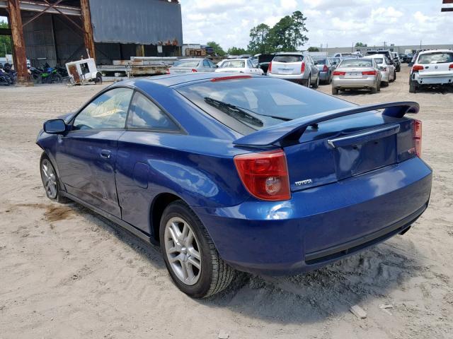 JTDDY38T030068197 - 2003 TOYOTA CELICA GT- BLUE photo 3