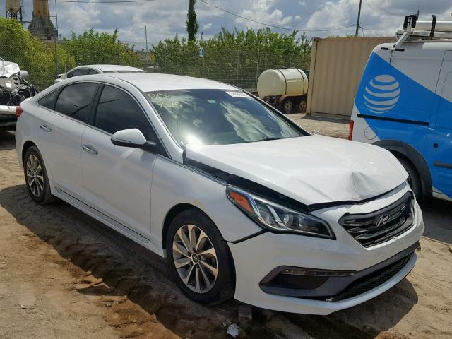 5NPE34AF5FH102543 - 2015 HYUNDAI SONATA SPO WHITE photo 1