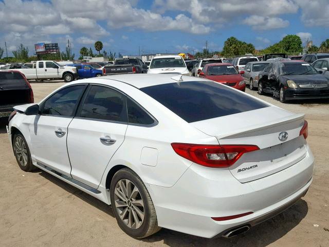 5NPE34AF5FH102543 - 2015 HYUNDAI SONATA SPO WHITE photo 3