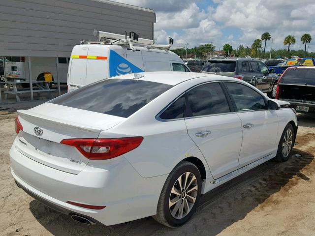 5NPE34AF5FH102543 - 2015 HYUNDAI SONATA SPO WHITE photo 4