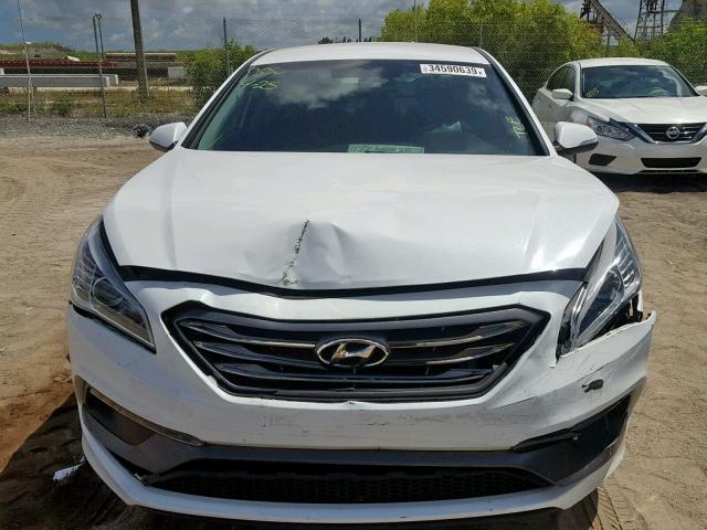 5NPE34AF5FH102543 - 2015 HYUNDAI SONATA SPO WHITE photo 9