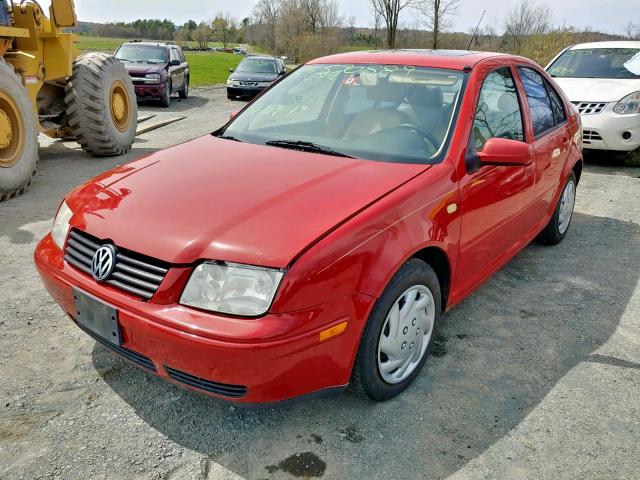 3VWSA29M4XM080138 - 1999 VOLKSWAGEN JETTA GLS RED photo 2