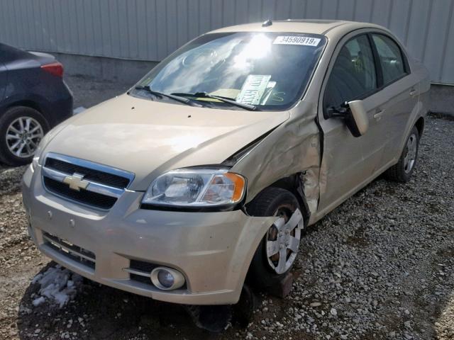 3G1TX55E09L115880 - 2009 CHEVROLET AVEO LT GOLD photo 2