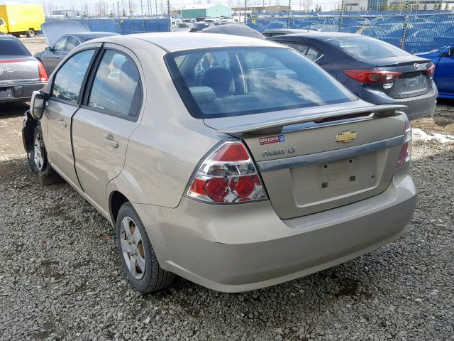 3G1TX55E09L115880 - 2009 CHEVROLET AVEO LT GOLD photo 3