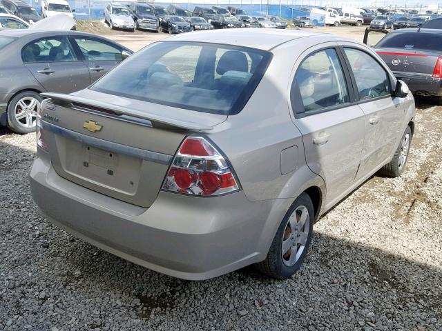 3G1TX55E09L115880 - 2009 CHEVROLET AVEO LT GOLD photo 4