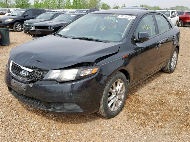 KNAFU4A2XC5492479 - 2012 KIA FORTE EX BLACK photo 2