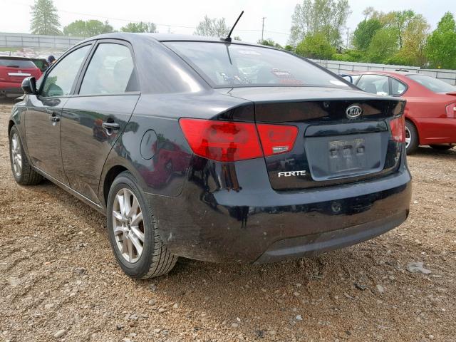 KNAFU4A2XC5492479 - 2012 KIA FORTE EX BLACK photo 3