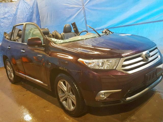 5TDDK3EH8CS109951 - 2012 TOYOTA HIGHLANDER BURGUNDY photo 1