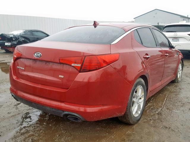 5XXGM4A74CG055124 - 2012 KIA OPTIMA LX RED photo 4