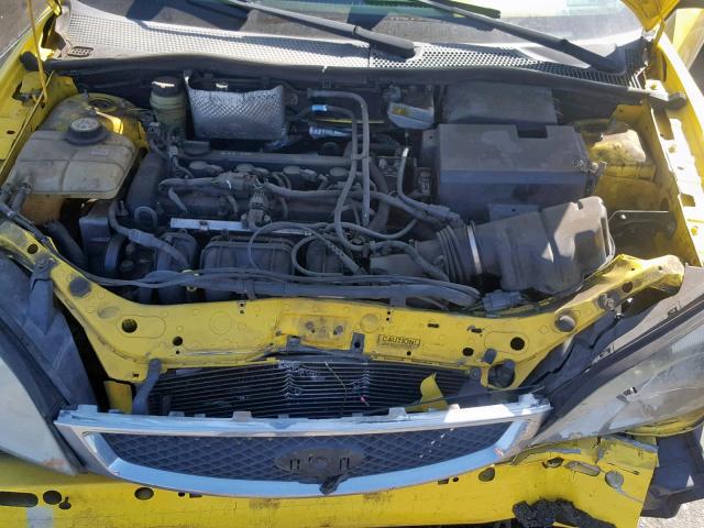 3FAFP31N85R144233 - 2005 FORD FOCUS ZX3 YELLOW photo 7