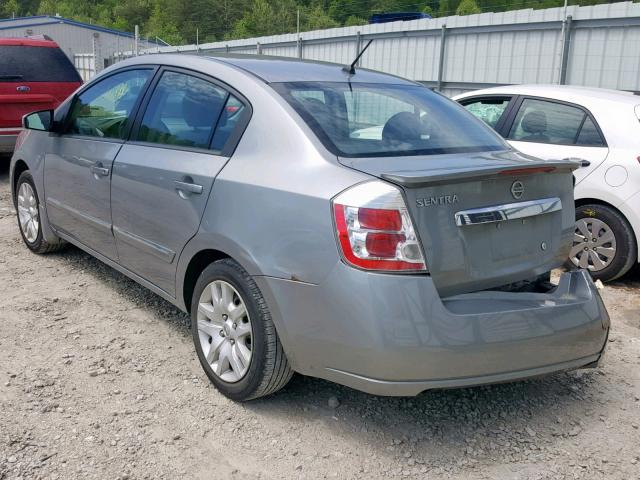 3N1AB6AP6CL692305 - 2012 NISSAN SENTRA 2.0 GRAY photo 3