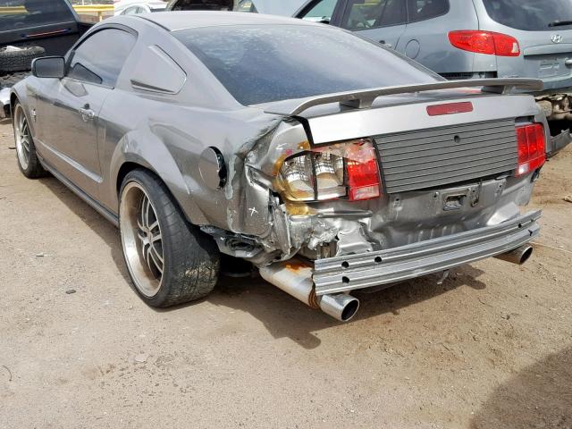 1ZVHT82H695119356 - 2009 FORD MUSTANG GT SILVER photo 3