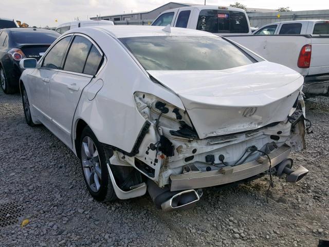 19UUA8F52DA000034 - 2013 ACURA TL TECH WHITE photo 3