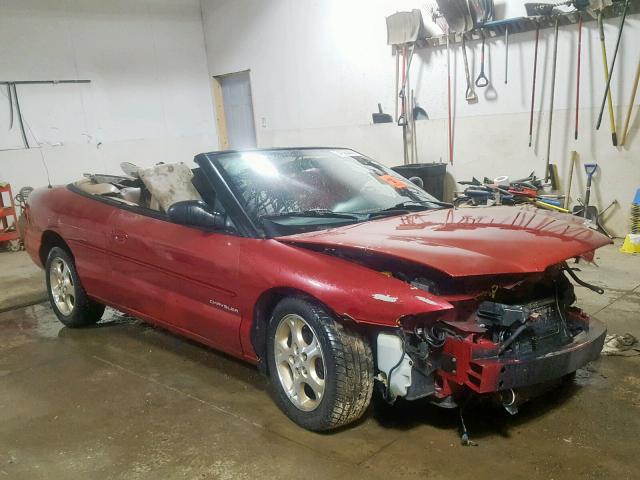 3C3EL55H3TT316836 - 1996 CHRYSLER SEBRING JX RED photo 1