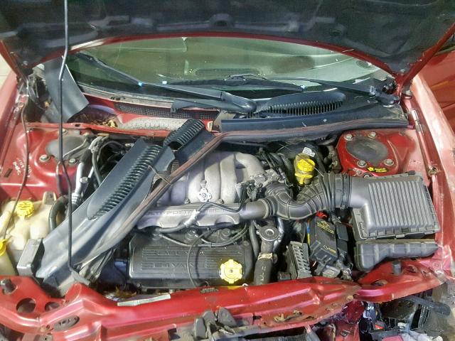 3C3EL55H3TT316836 - 1996 CHRYSLER SEBRING JX RED photo 7