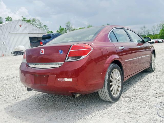 1G8ZV57798F169462 - 2008 SATURN AURA XR MAROON photo 4