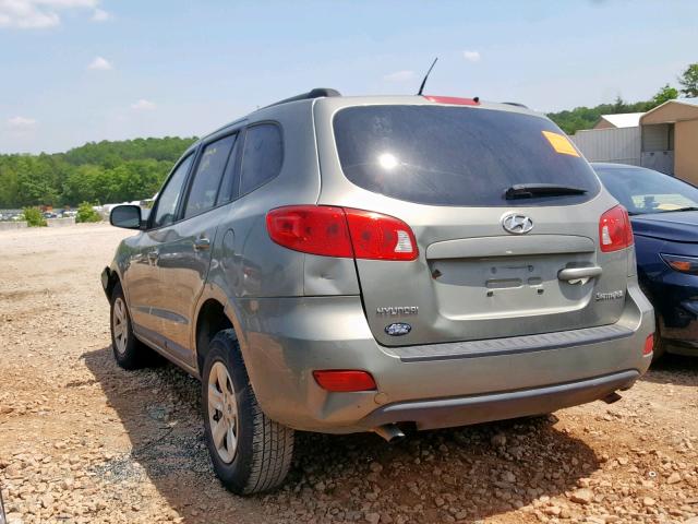 5NMSG13D49H244000 - 2009 HYUNDAI SANTA FE G GREEN photo 3