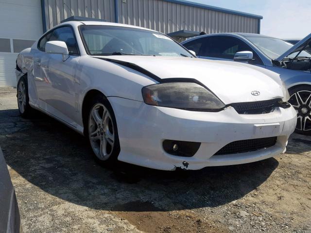 KMHHN65F66U187844 - 2006 HYUNDAI TIBURON GT WHITE photo 1