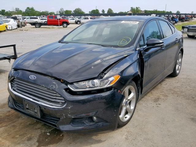 3FA6P0HR3DR289055 - 2013 FORD FUSION SE BLACK photo 2