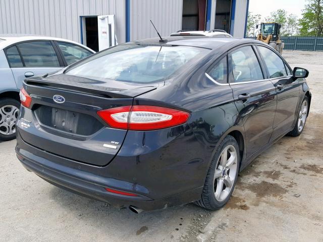 3FA6P0HR3DR289055 - 2013 FORD FUSION SE BLACK photo 4