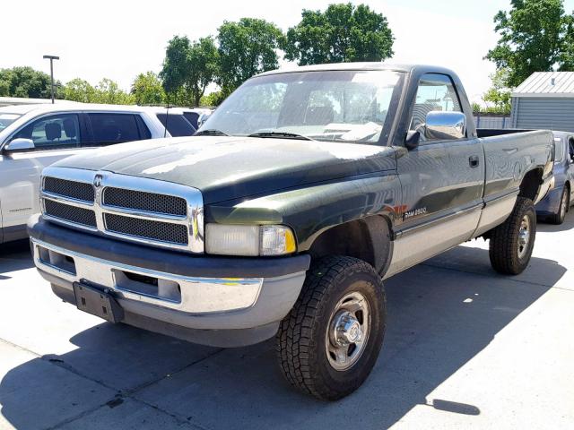 1B7KF26C7TJ154403 - 1996 DODGE RAM 2500 GREEN photo 2