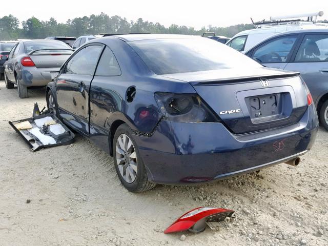 2HGFG12978H565328 - 2008 HONDA CIVIC EXL BLUE photo 3