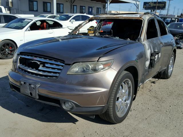 JNRAS08U64X108920 - 2004 INFINITI FX35 BROWN photo 2