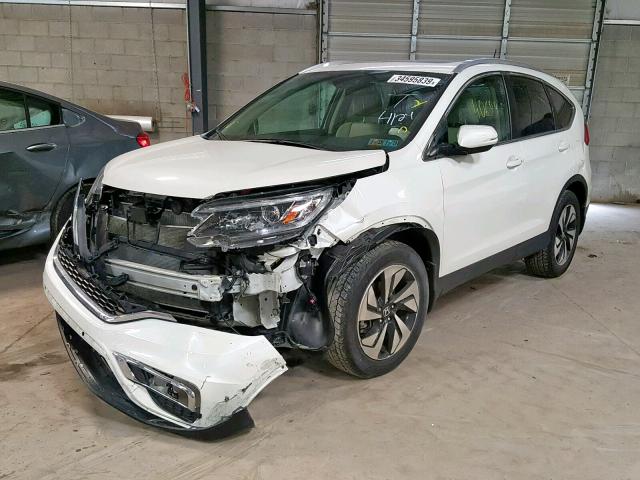 5J6RM4H96FL115371 - 2015 HONDA CR-V TOURI WHITE photo 2