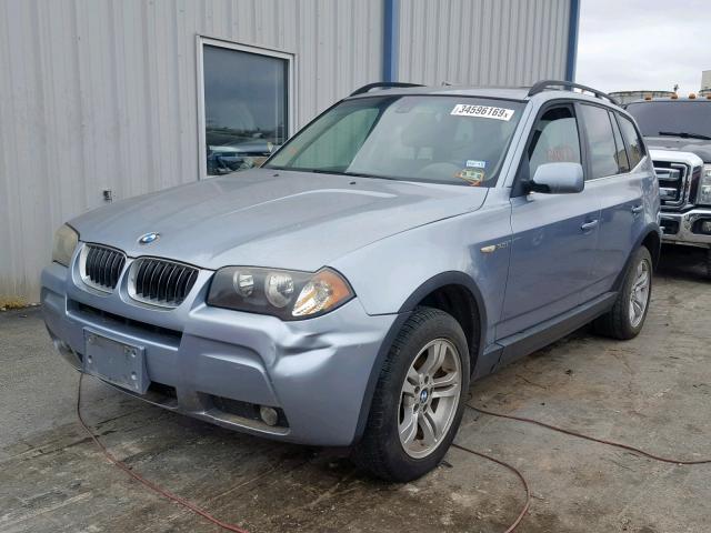 WBXPA93436WD26501 - 2006 BMW X3 3.0I BLUE photo 2