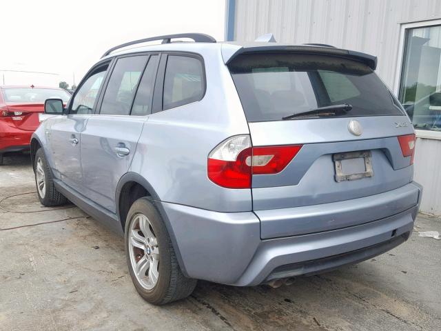 WBXPA93436WD26501 - 2006 BMW X3 3.0I BLUE photo 3