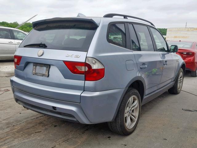 WBXPA93436WD26501 - 2006 BMW X3 3.0I BLUE photo 4