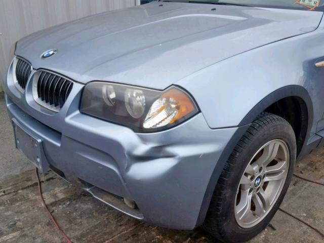 WBXPA93436WD26501 - 2006 BMW X3 3.0I BLUE photo 9