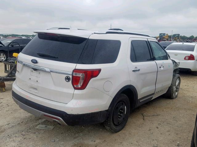 1FM5K7F87HGD12160 - 2017 FORD EXPLORER L WHITE photo 4