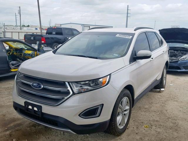 2FMPK3J85HBB88499 - 2017 FORD EDGE SEL WHITE photo 2