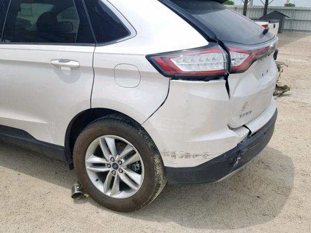 2FMPK3J85HBB88499 - 2017 FORD EDGE SEL WHITE photo 9