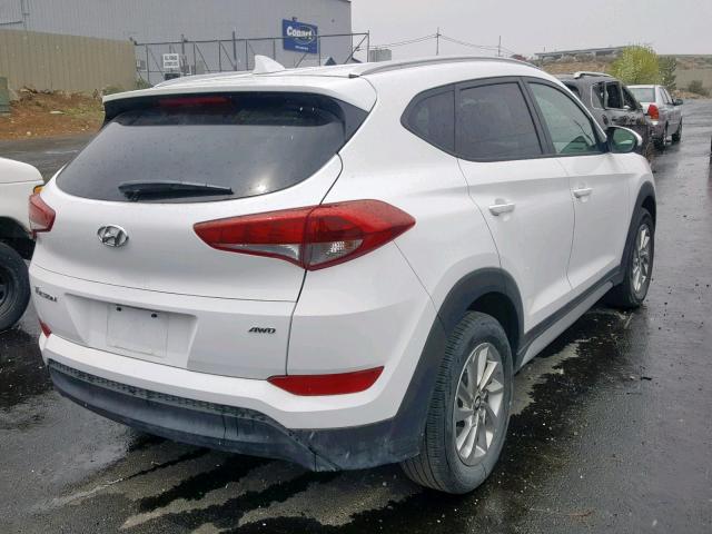 KM8J3CA40JU771367 - 2018 HYUNDAI TUCSON SEL WHITE photo 4