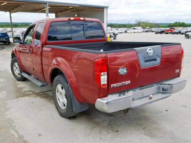 1N6AD06UX6C419741 - 2006 NISSAN FRONTIER K RED photo 3