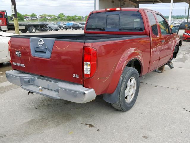 1N6AD06UX6C419741 - 2006 NISSAN FRONTIER K RED photo 4