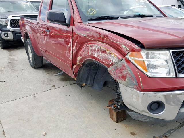 1N6AD06UX6C419741 - 2006 NISSAN FRONTIER K RED photo 9