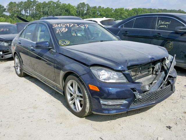 WDDGF4HB5EA966653 - 2014 MERCEDES-BENZ C 250 BLUE photo 1