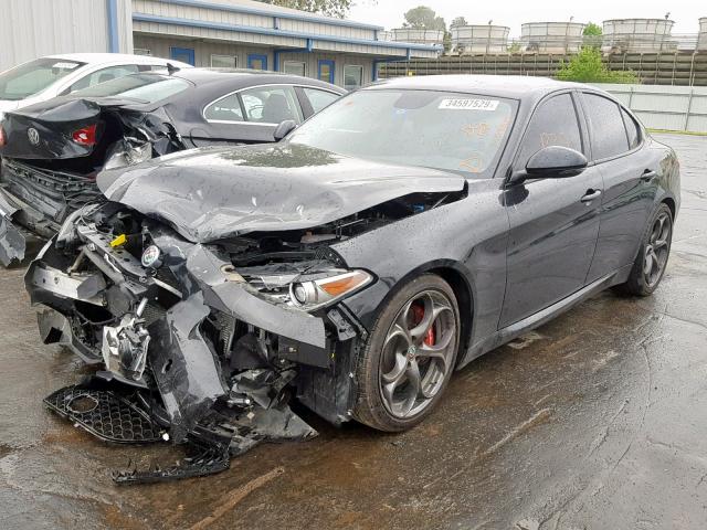 ZARFAECN7J7592068 - 2018 ALFA ROMEO GIULIA TI BLACK photo 2