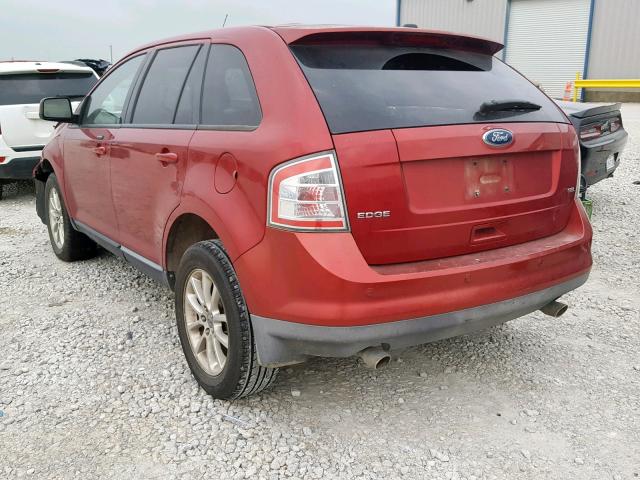 2FMDK38C49BA33537 - 2009 FORD EDGE SEL RED photo 3